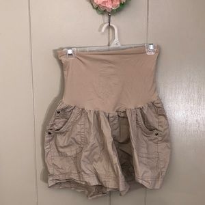 Khaki Maternity Shorts